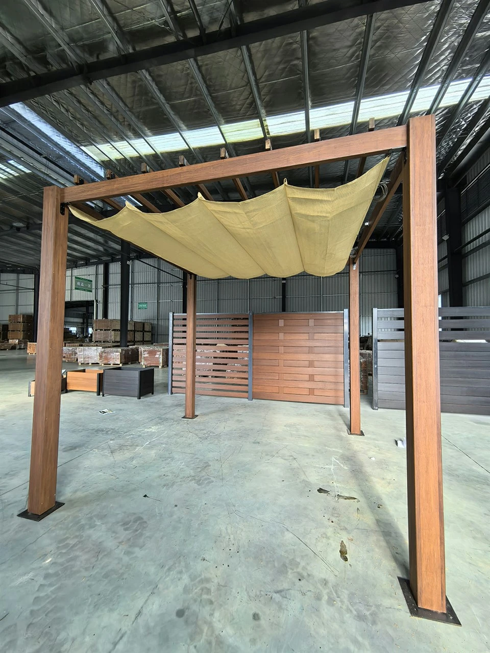 Marquesina de bambú para pérgola